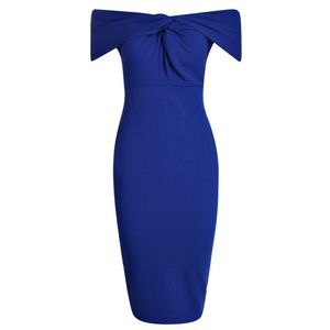 Off The Shoulder Twist Detail Bodycon Dress